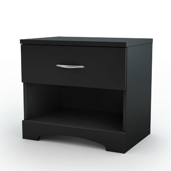 Picture of Step One - 1-Drawer Nightstand, Black 