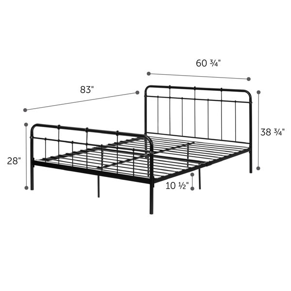 11703 - Holland - Queen Metal Platform Bed | AFW.com