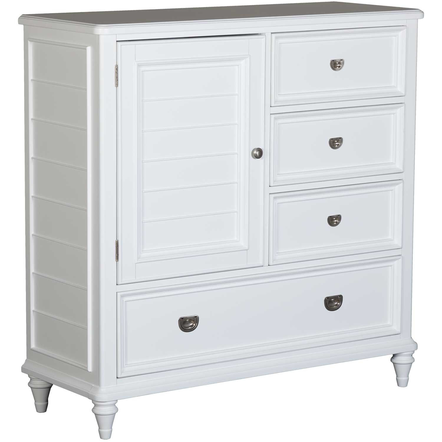 Pueblo Small Drawer Chest (White) IFD Furniture