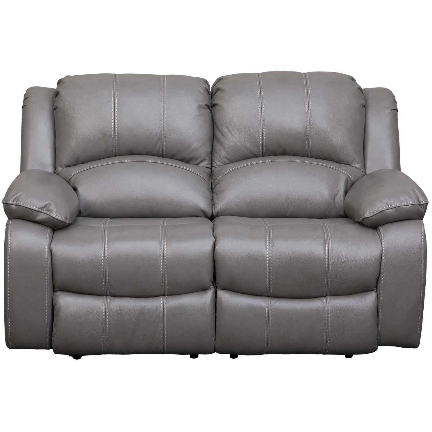 Furniture of America Grants 69.5 in. Light Brown Leather 2-Seater Power Recliner Loveseat, Light Brown Without Care Kit
