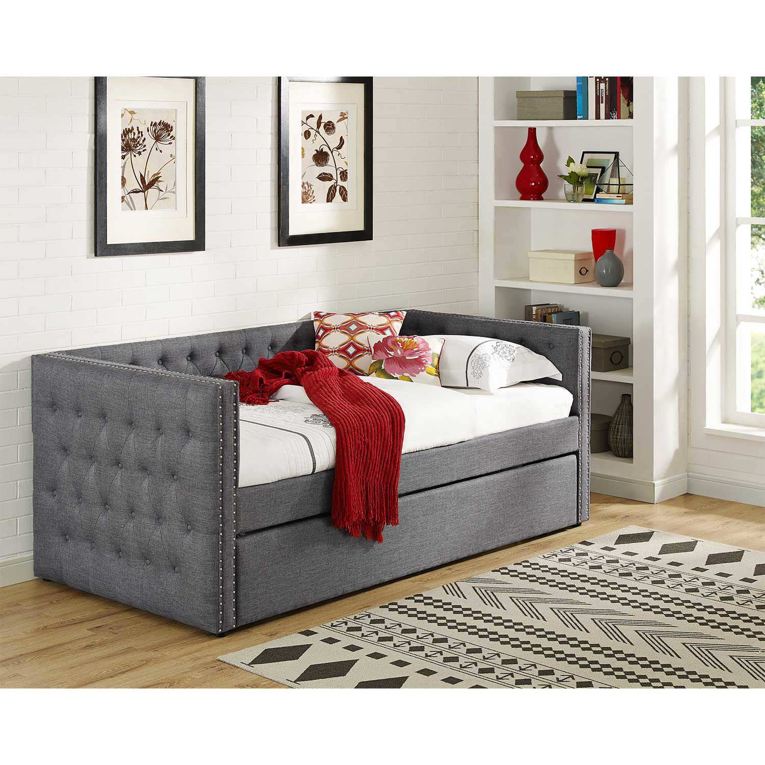 Gray Linen Daybed | 5335GY-DAYBED | AFW.com