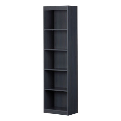 Picture of Axess Narrow 5-Shelf Narrow Bookcase Blueberry