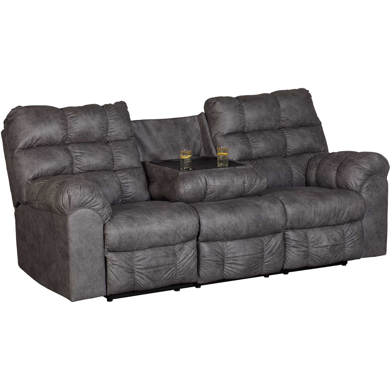 Derwin Gray Reclining Sofa With Drop Down Table M1 284rs