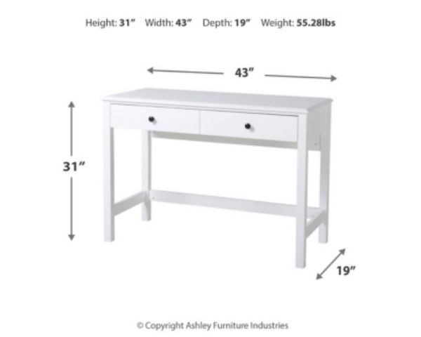 Othello Home Office Desk, White *D | Z1611054 | AFW.com