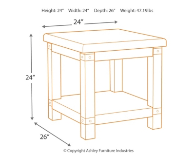 Carynhurst End Table | T757-3 | AFW.com