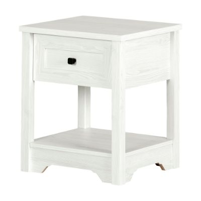 Picture of Hazen - 1-Drawer Nightstand, White Pine