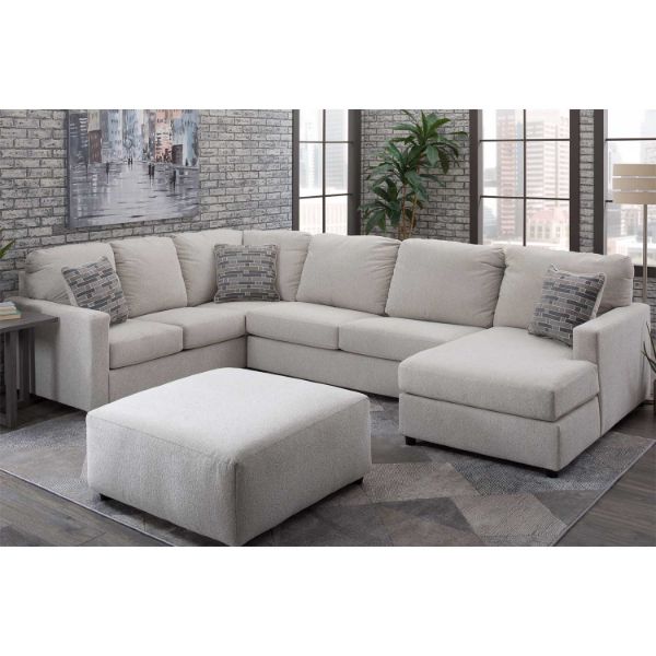 Edenfield Linen 3 Piece Sectional with RAF Chaise | K1-290RC-3PC | AFW.com