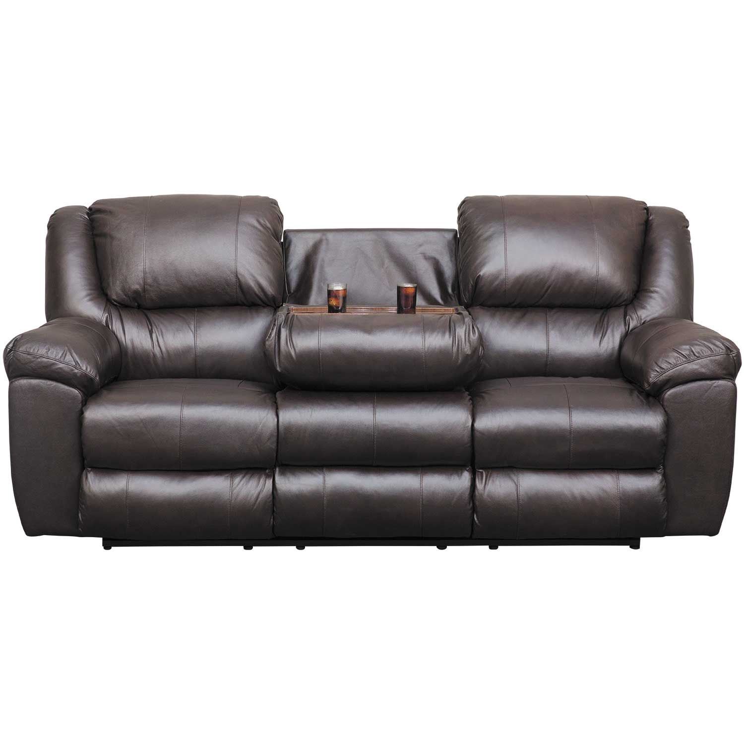 Italian Leather Triple Power Reclining Sofa With Drop Table 649145 Jackson Furniture Catnapper Afw Com