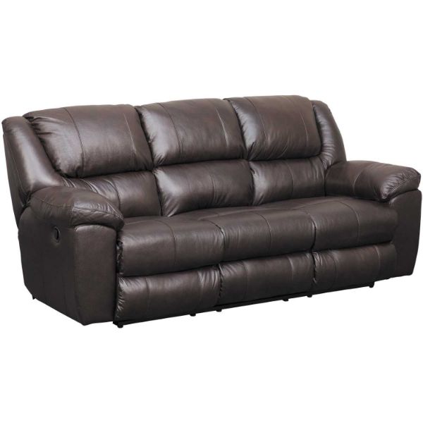 Italian Leather Triple Power Recline Sofa with Dro | 0N0-491PRS | AFW.com