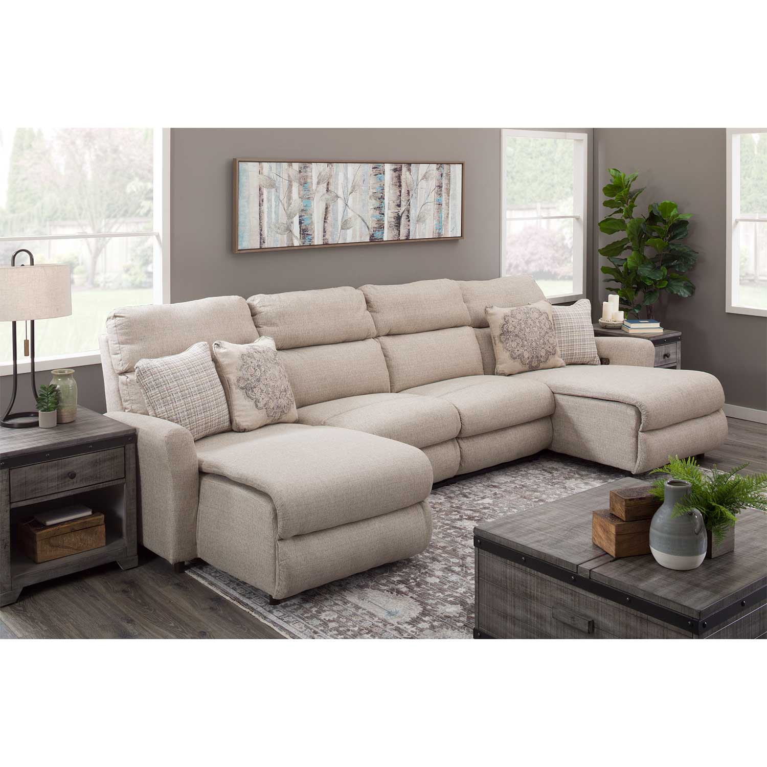 McPherson 4PC Power Reclining Sectional | 0E0-6261-4PC | AFW.com