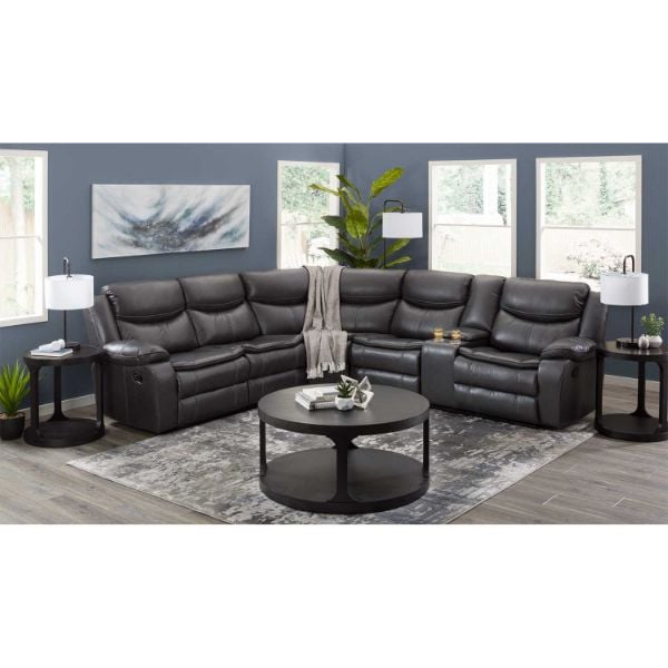 Sampson Gray 3 Piece Reclining Sectional 1J599243PC