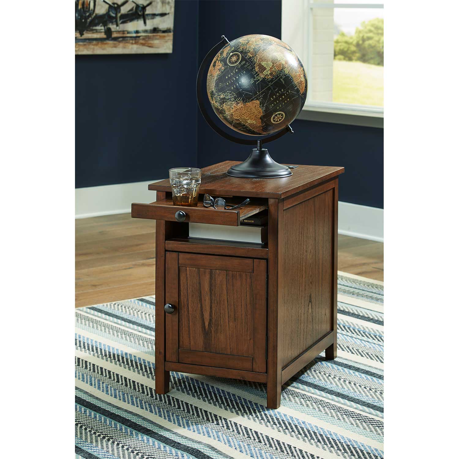 Ashley Furniture Treytown Brown Chairside Table | Z-T300-117
