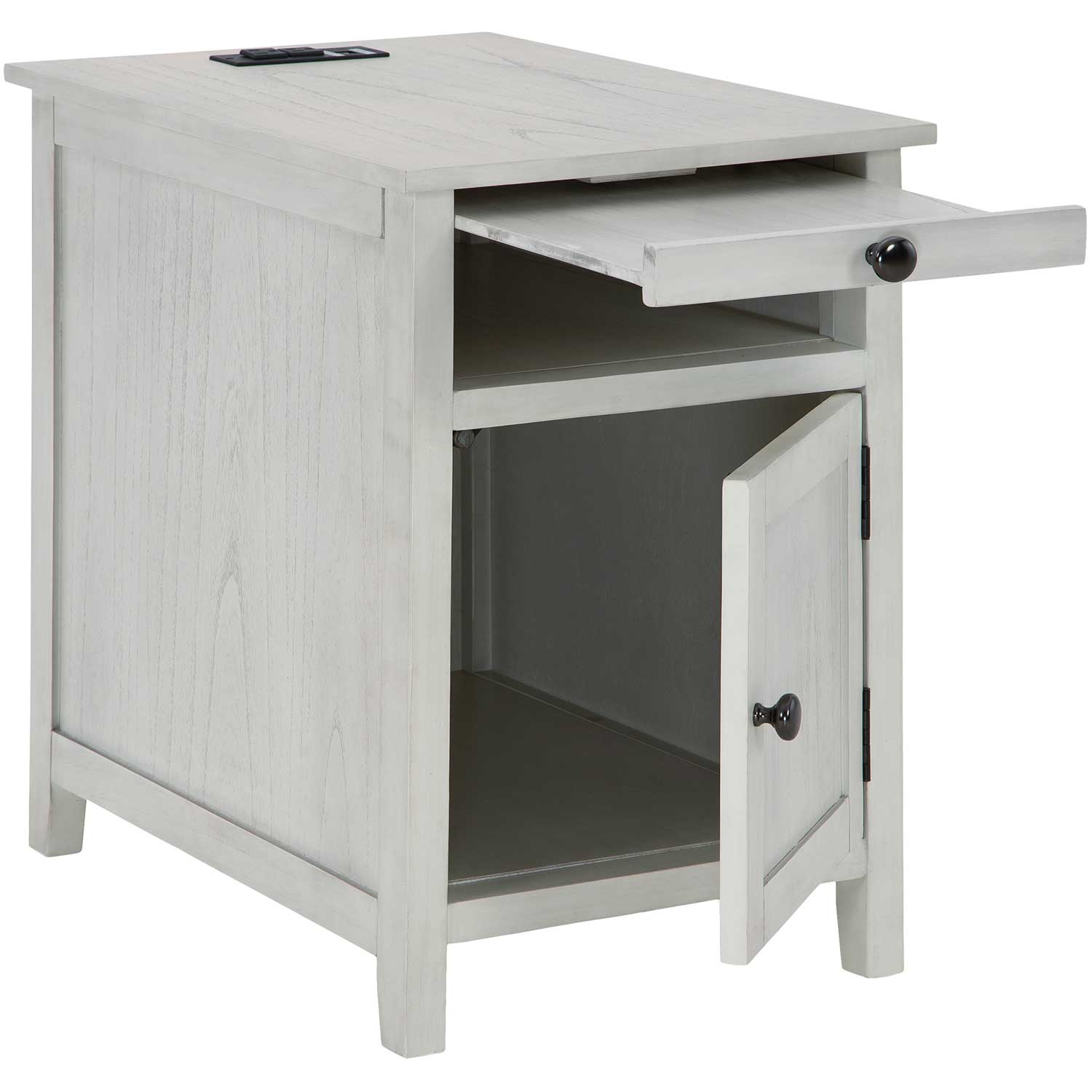 Treytown White Chairside Table | Z-T300-517 | AFW.com