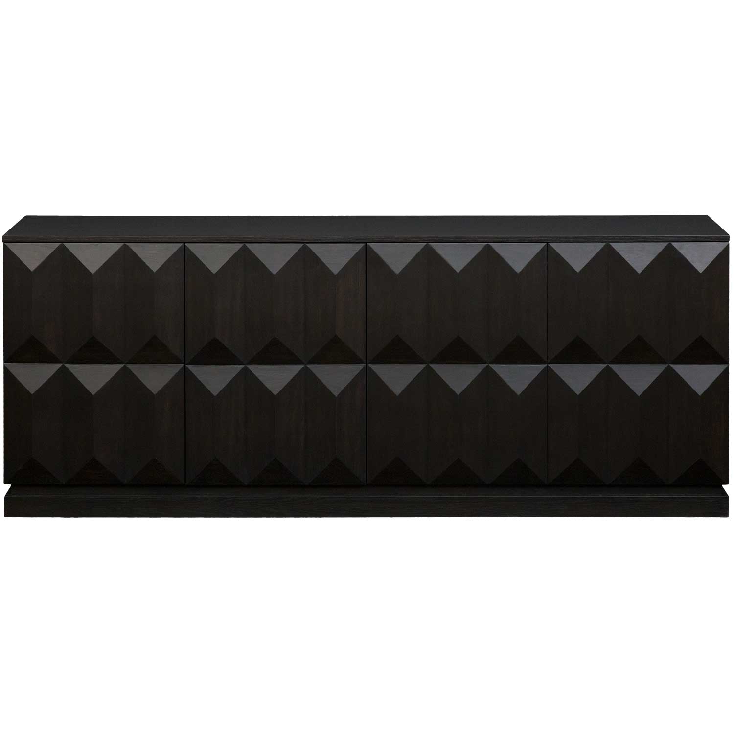 Geometric Black Media Console