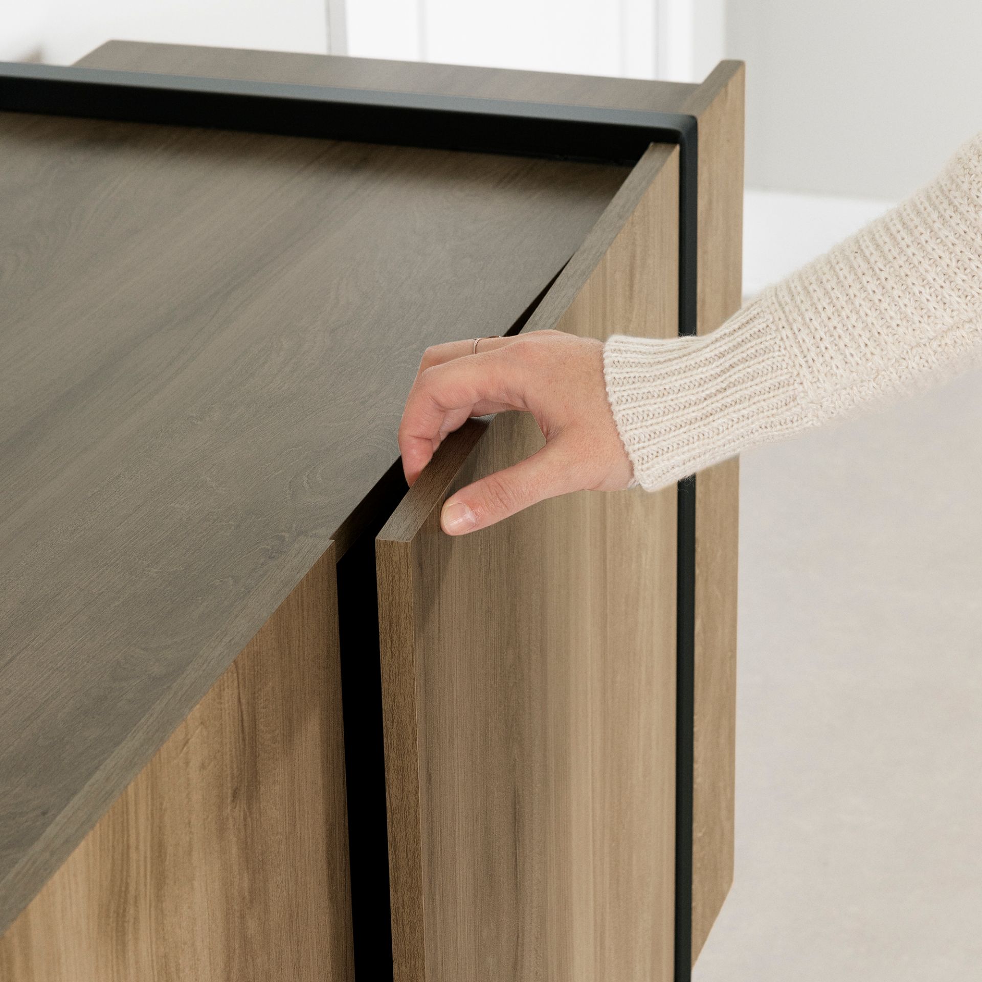 Mezzy - 2-Door Sideboard, Light Walnut *D | 14384 | AFW.com