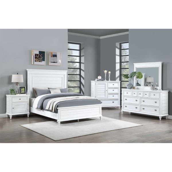 White Cottage Queen Panel Bed | 2775-QBED | AFW.com