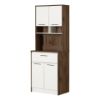 Picture of Myro - Cabinet with Microwave Hutch, Walnut 