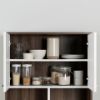 Picture of Myro - Cabinet with Microwave Hutch, Walnut 