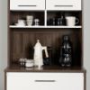 Picture of Myro - Cabinet with Microwave Hutch, Walnut 