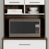 Picture of Myro - Cabinet with Microwave Hutch, Walnut 