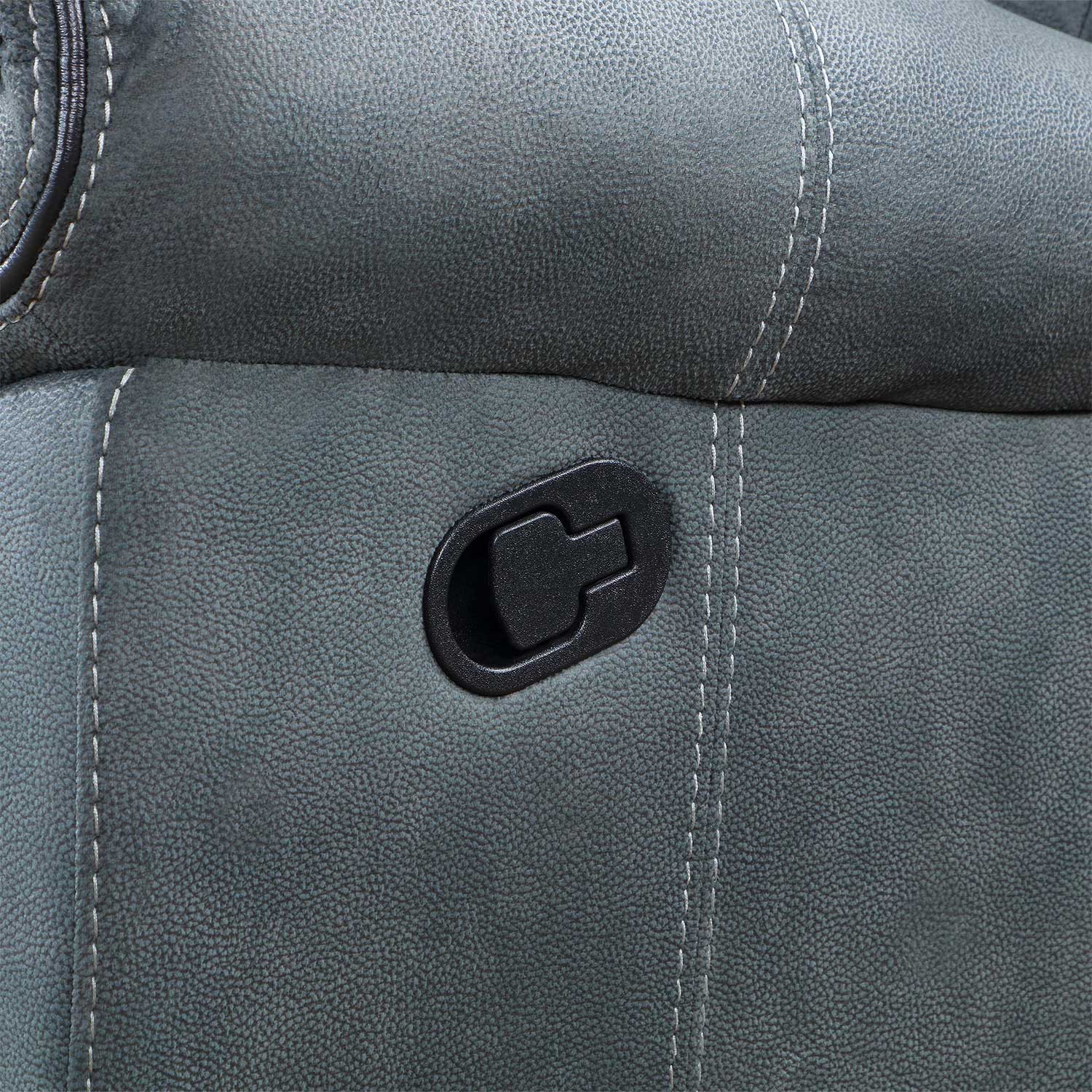 Charles Gray Reclining Sofa with Drop Table | CB-59928GY-SF