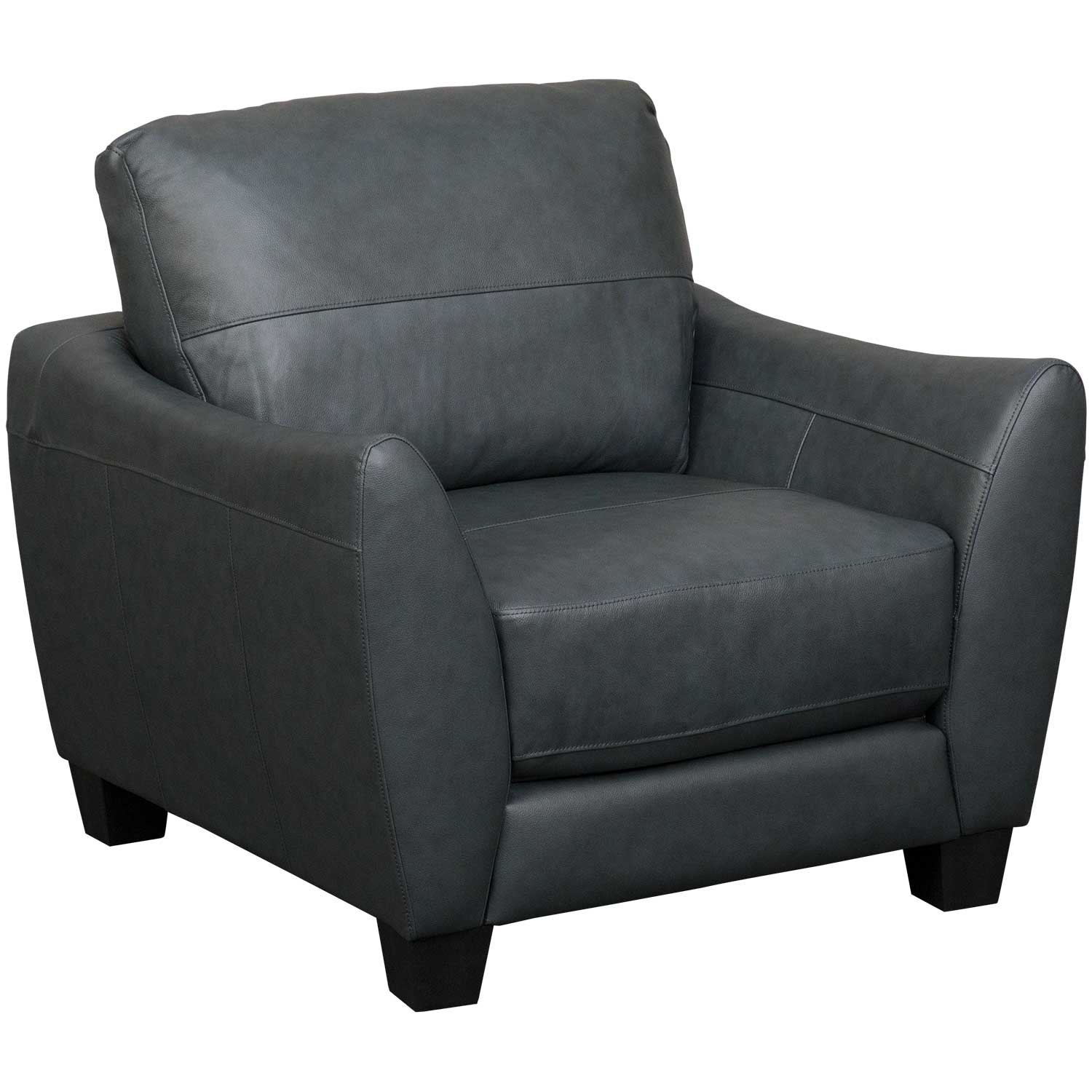 Mila Steel Gray Leather Chair | 1A1-7408C | AFW.com