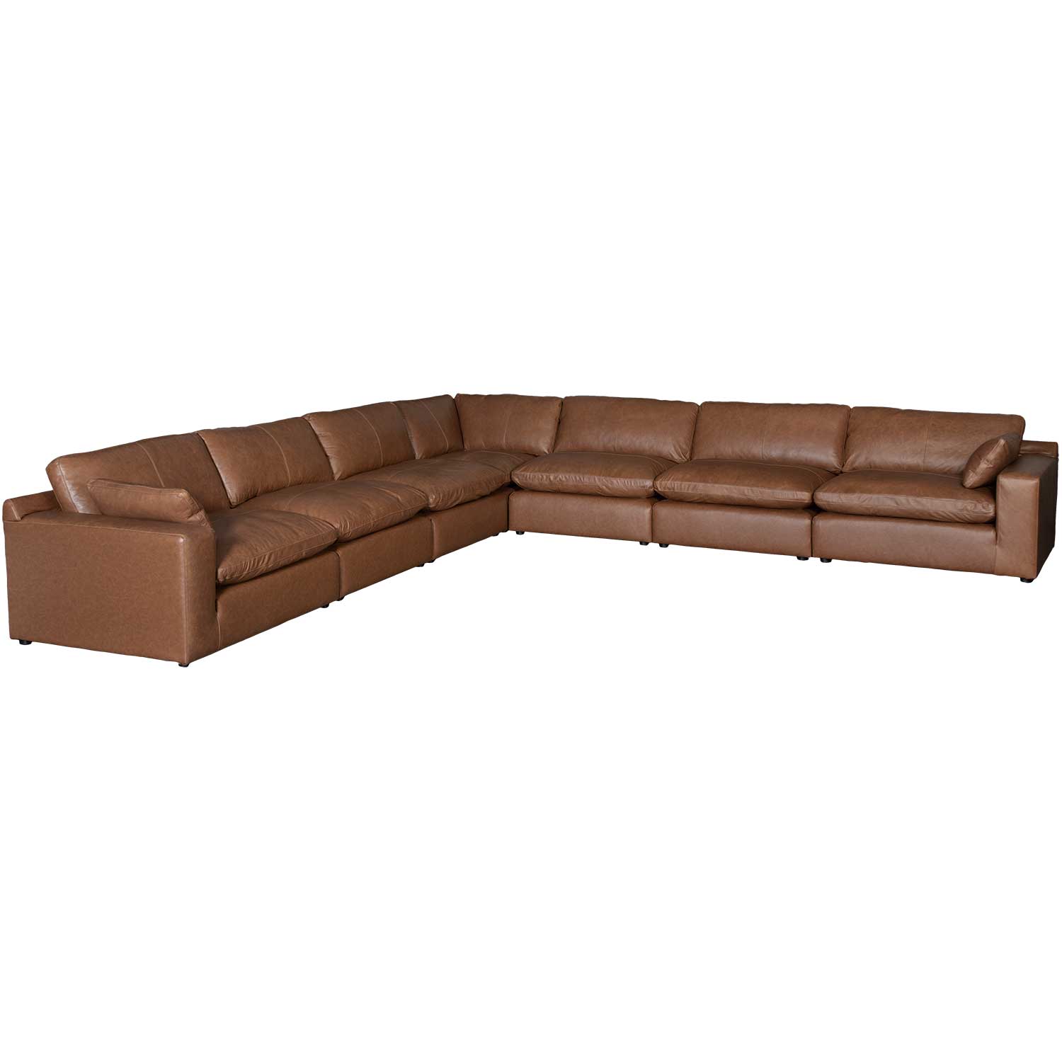 Chocolate Leather 5-Piece Power Reclining Sectiona, 0V0-716-5PC