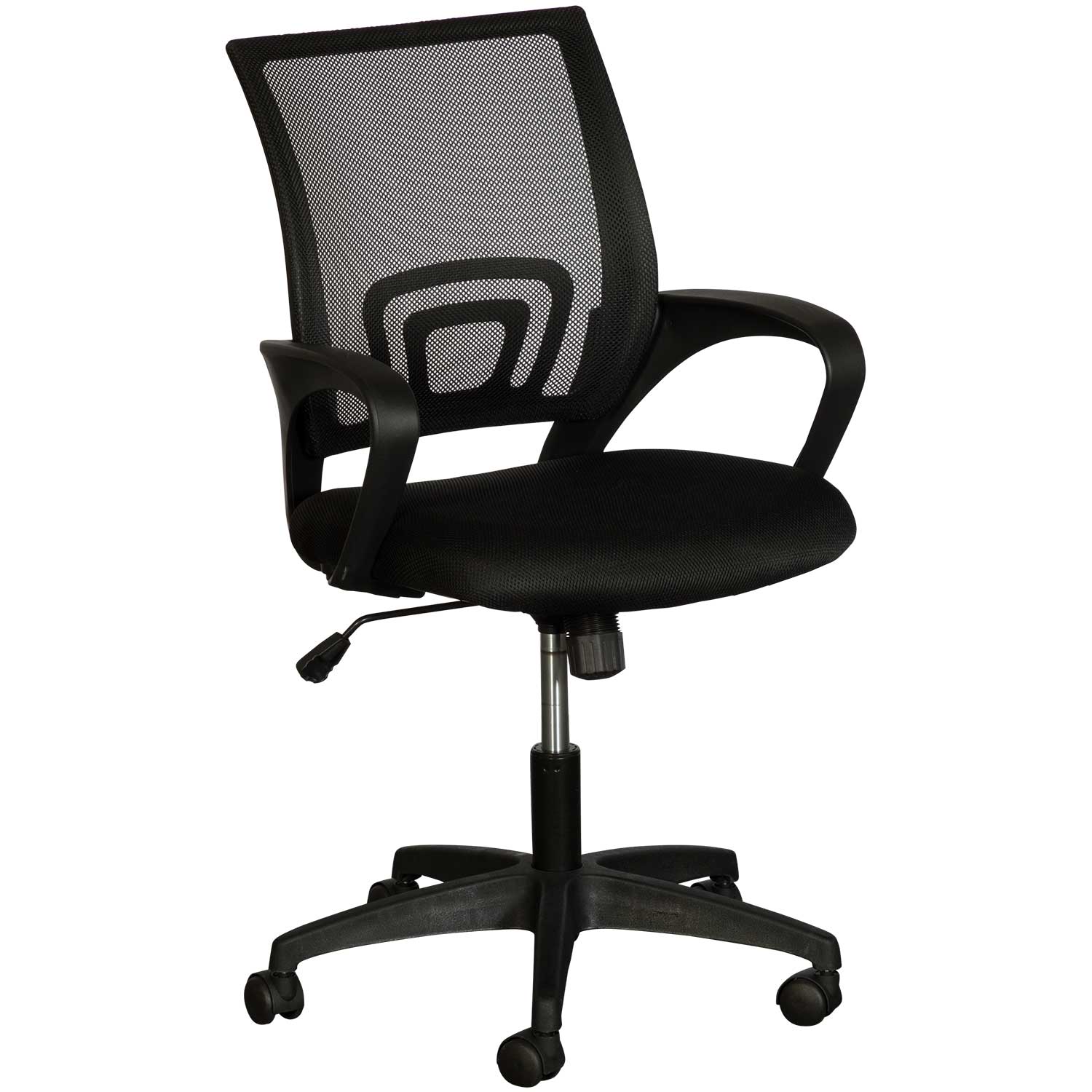 Office Star Screen Back Manager Chair with Mesh Seat - Black/Silver