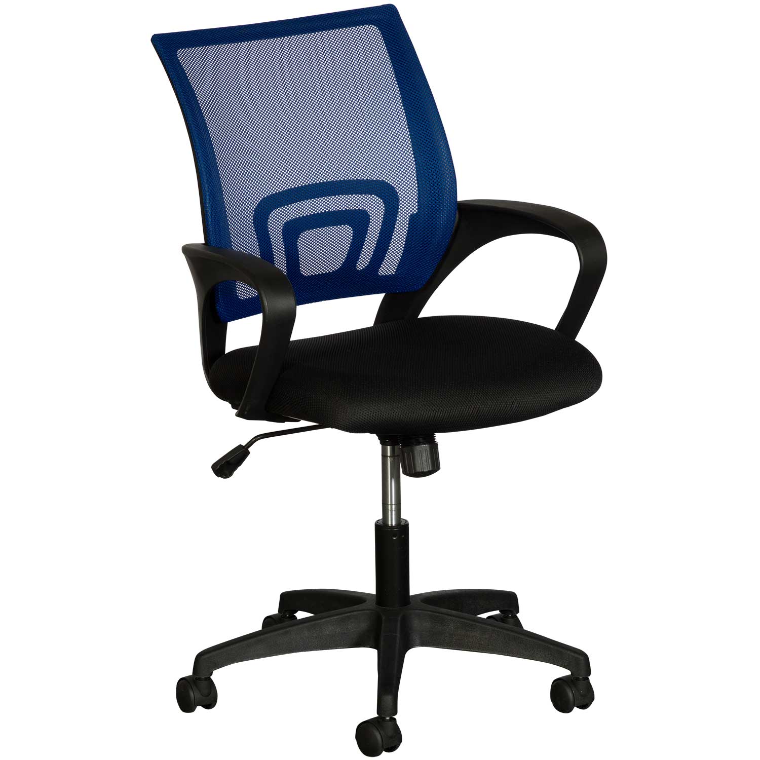 Basics Low-Back, Upholstered Mesh, Adjustable, Swivel Computer  Office Desk Chair, Black, 21.25D x 22.5W x 38H