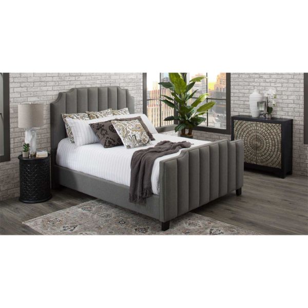 Gray Upholstered Queen Bed | 2104-QBED | AFW.com