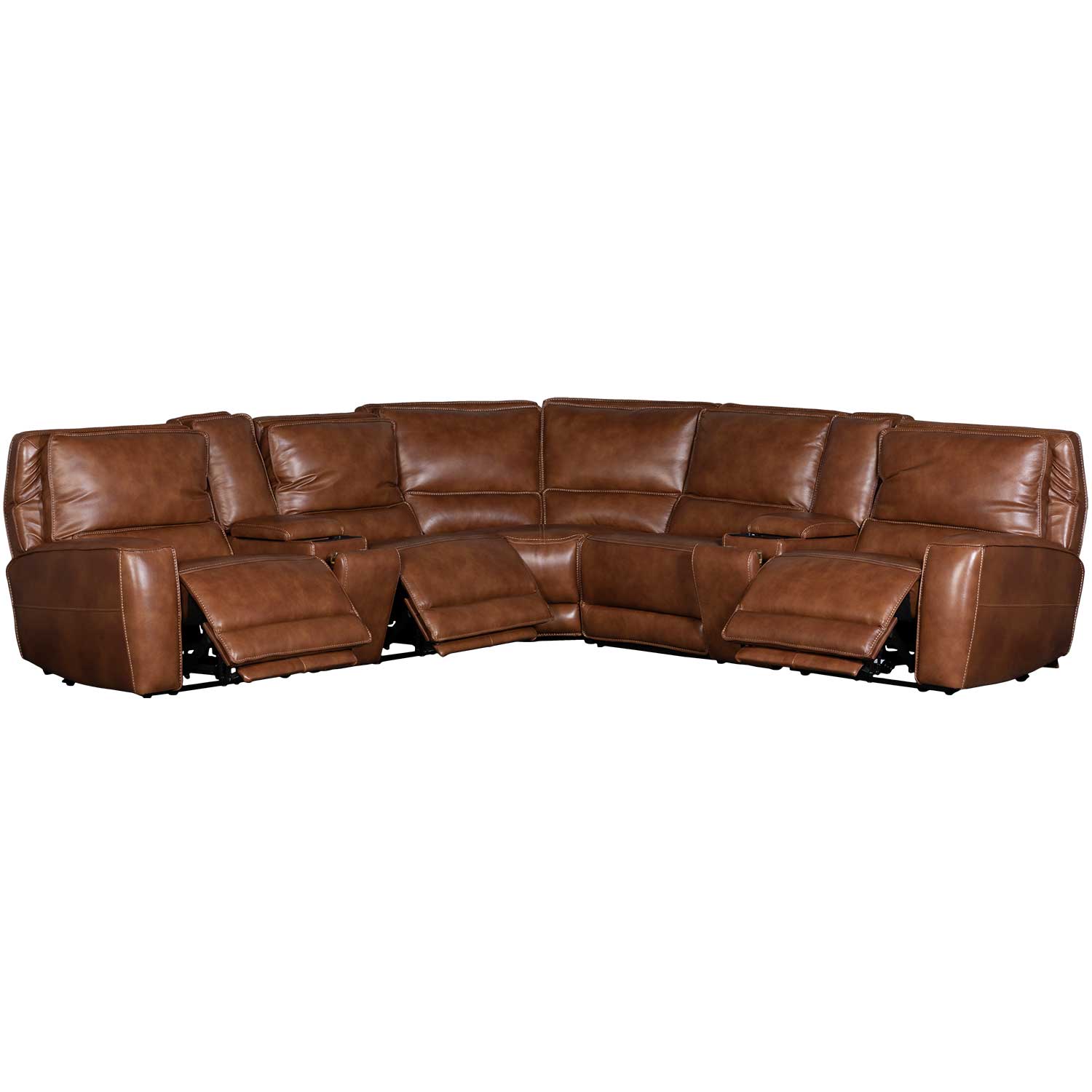 Dex 7 Piece Leather Dual Power Motion Sectional | 1A-90155-7PC | AFW.com