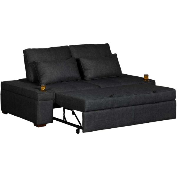 Zoona Gray Sofa with Pull Out Bed | 1A-F001 | AFW.com