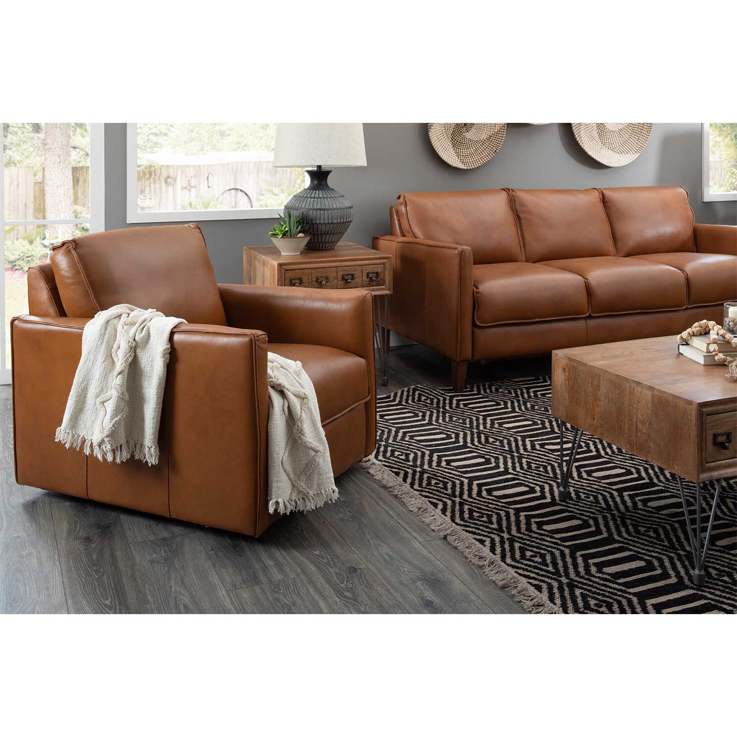 Dutton Italian All Leather Sofa 1A 7781S AFW Com