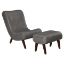 Picture of Hawkins Lounger with Ottoman, Pewter