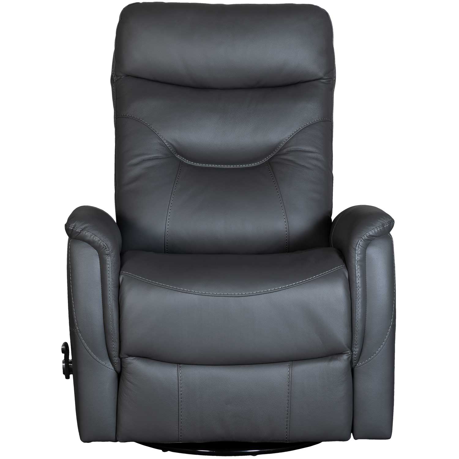 Rema Gray Leather Swivel Rocker Recliner | 1A-RC07 | AFW.com