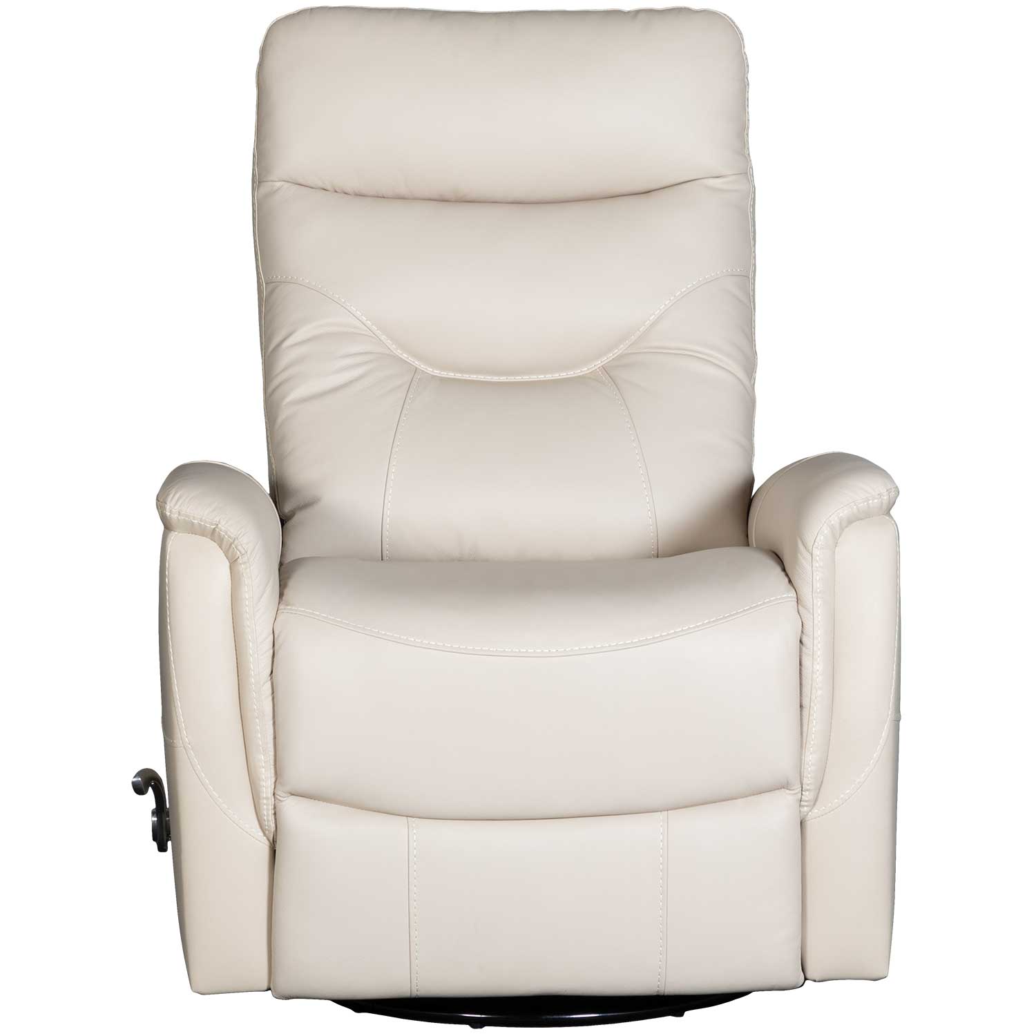 Relax in the Rema Stone Leather Swivel Rocker Recliner | AFW.com