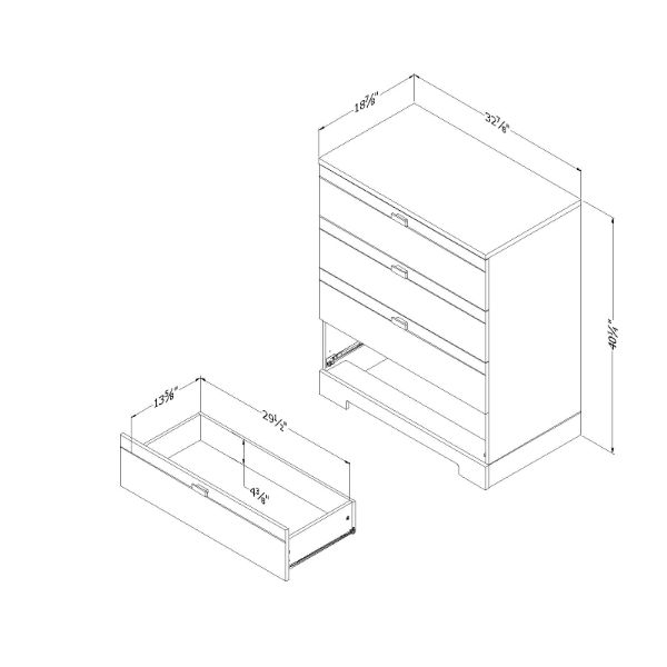 REEVO 4-Drawer Chest 3840034 | South Shore | AFW.com