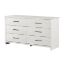 Picture of Fernley - 6-Drawer Double Dresser, White Pine