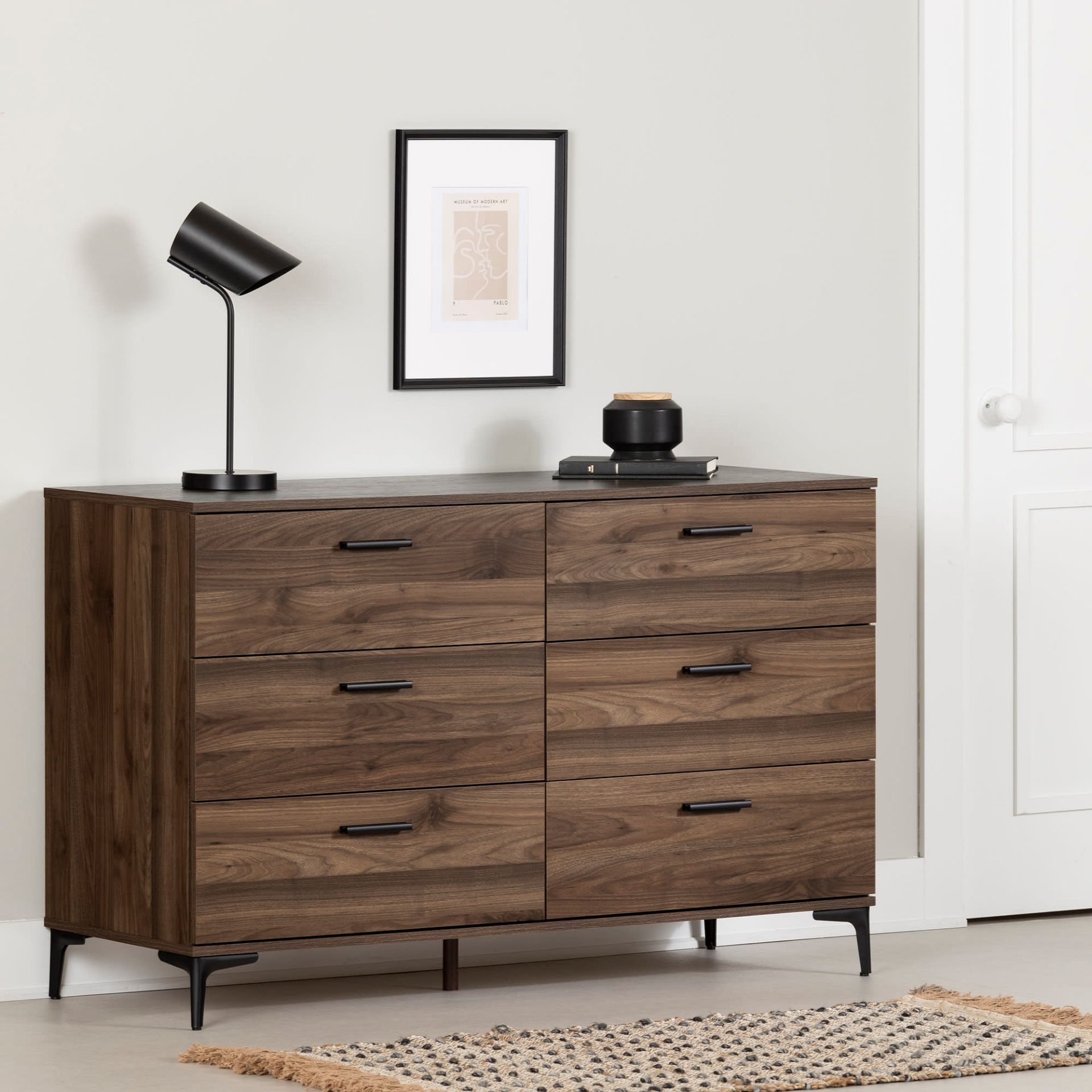 14602 - Musano - 6-Drawer Double Dresser, Natural Walnut *D | AFW.com