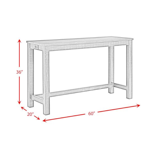 River Sofa Bar Table with Stools | CTRVBT | AFW.com