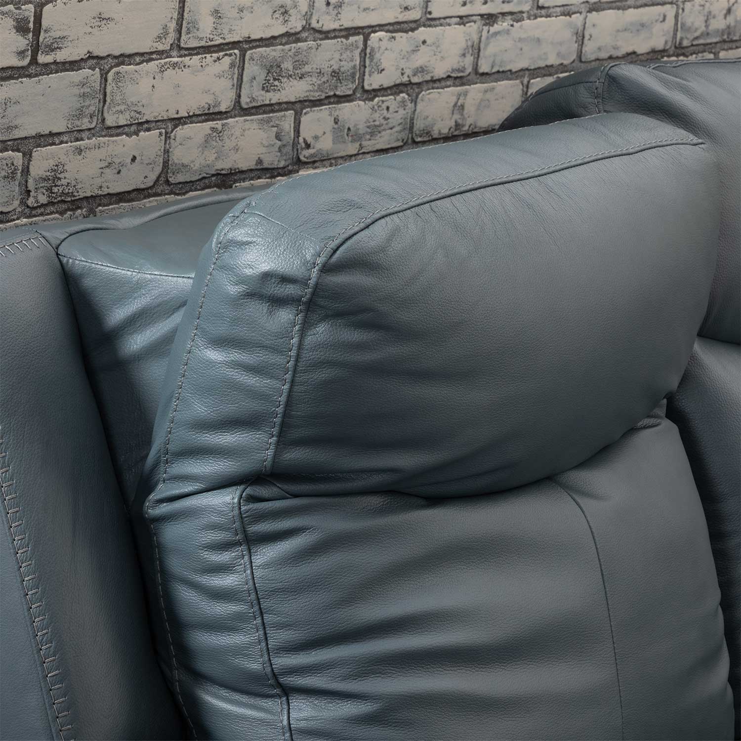 Steel Leather Dual Power Recliner | 0T0-595PR | AFW.com