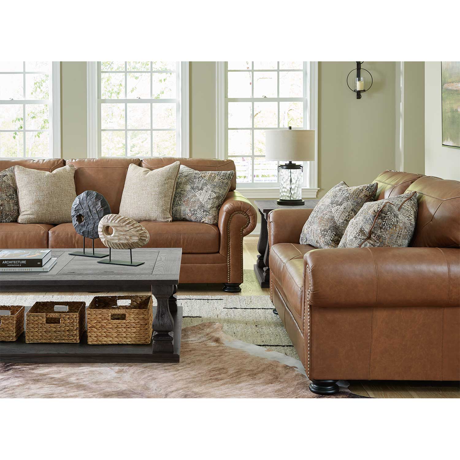 Carianna Leather Loveseat | 0K0-576L | AFW.com