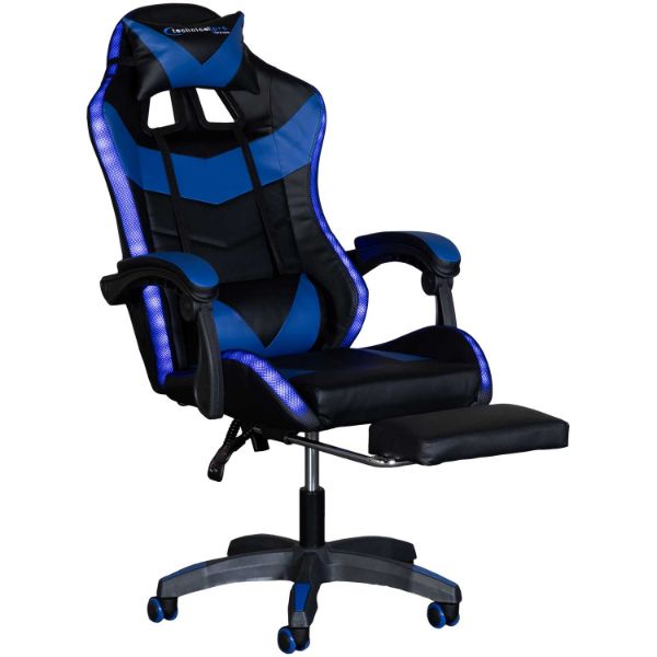 Rechargeable LED Gaming Chair with Speaker Blue | XCHAIR-BLUE | AFW.com