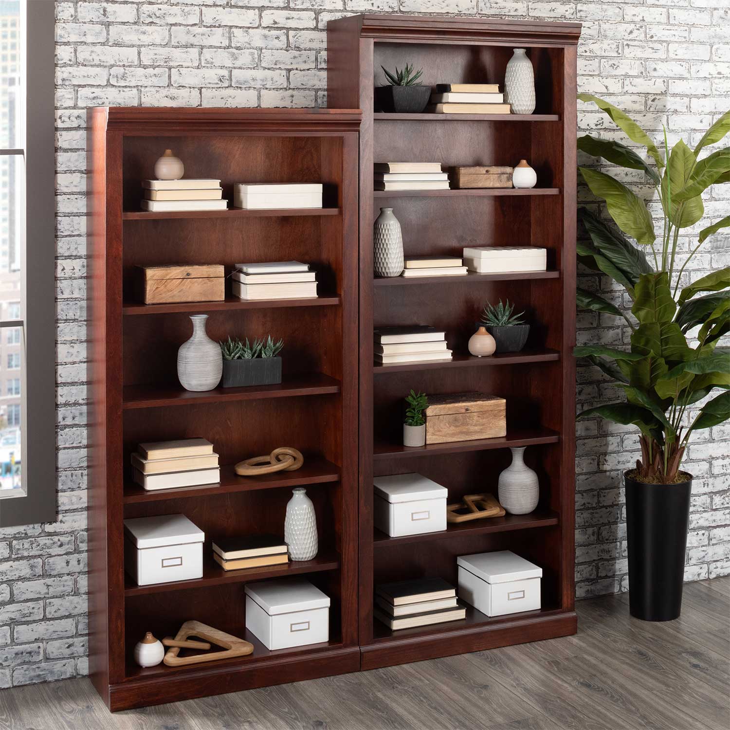 Solid deals cherrywood bookshelf/5 shelves