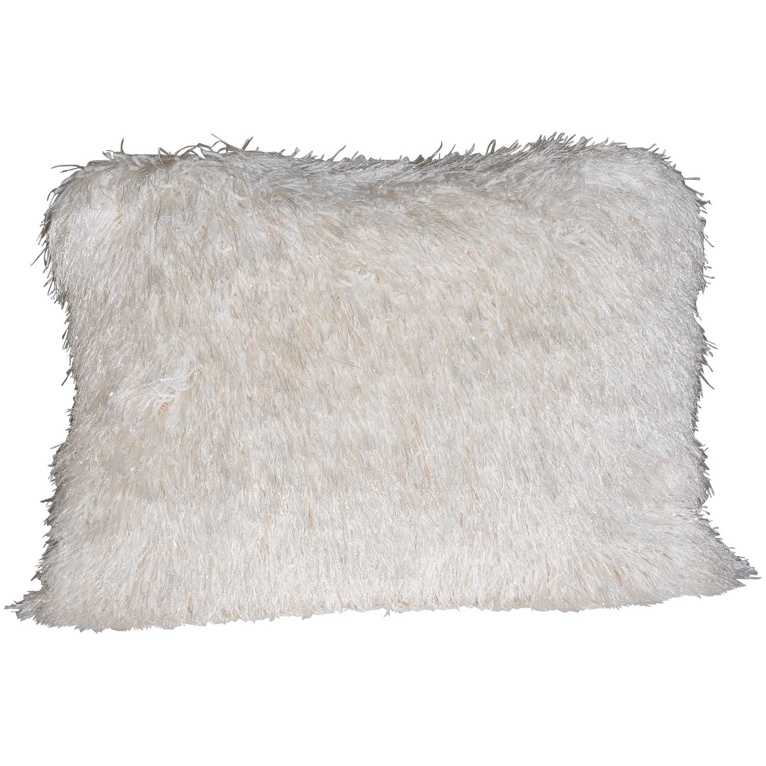 Fashion white shag pillow