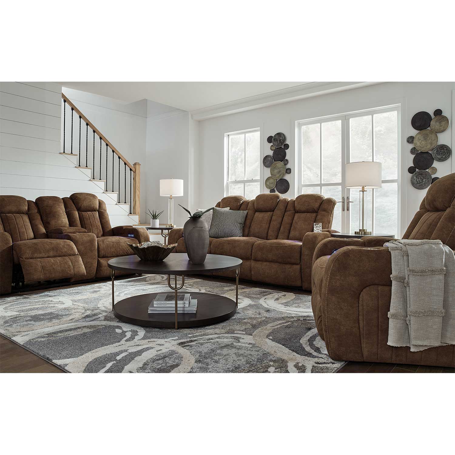 Wolfridge Dual Power Recline Console Loveseat | VV-607PRL | AFW.com