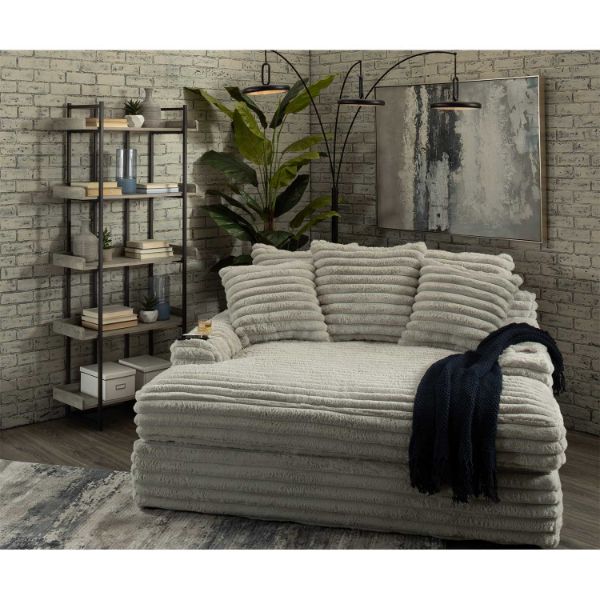 Snuggle Fog Gray Double Chaise | B-4500 | AFW.com