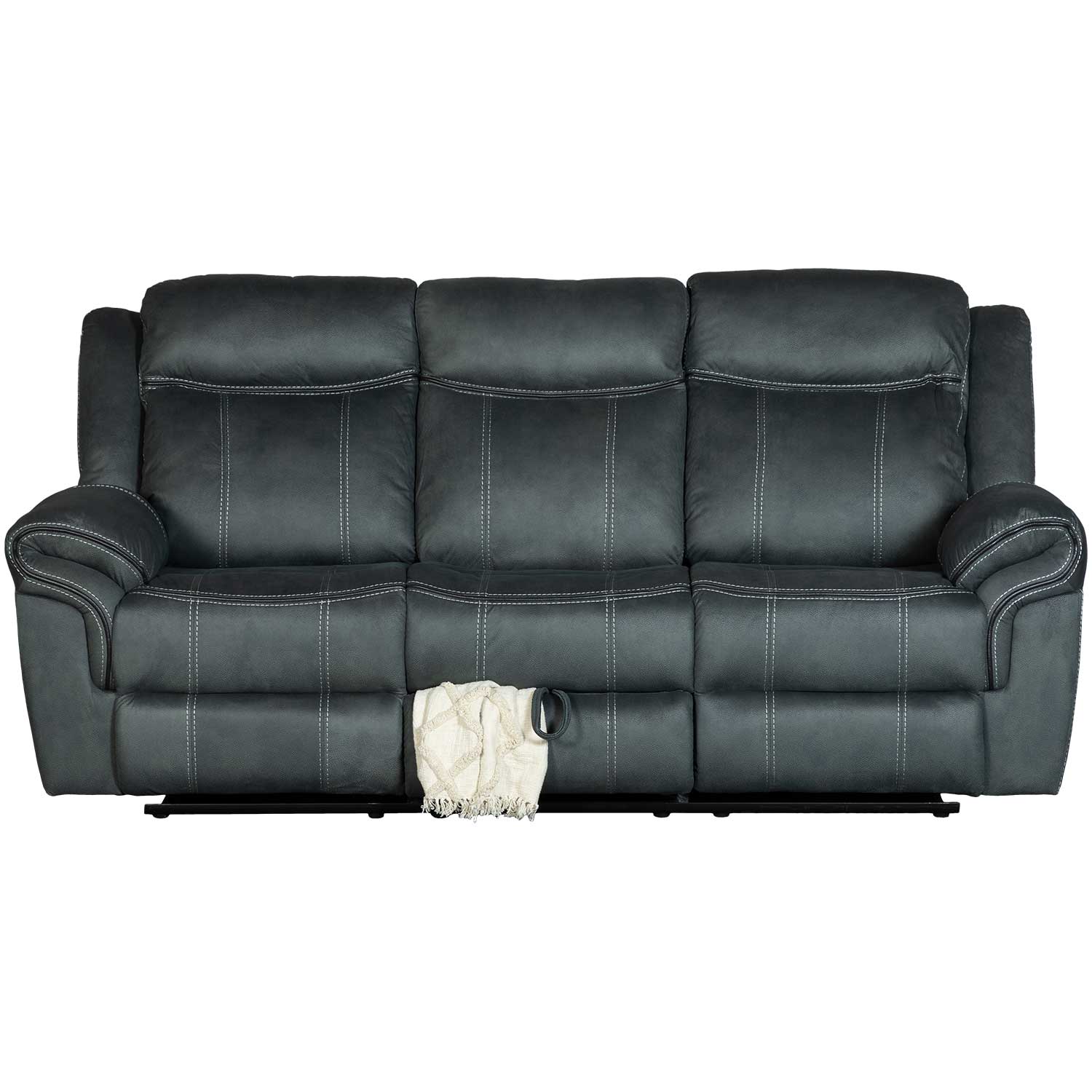 Charles Gray Reclining Sofa with Drop Table | 1M-59928RS | AFW.com