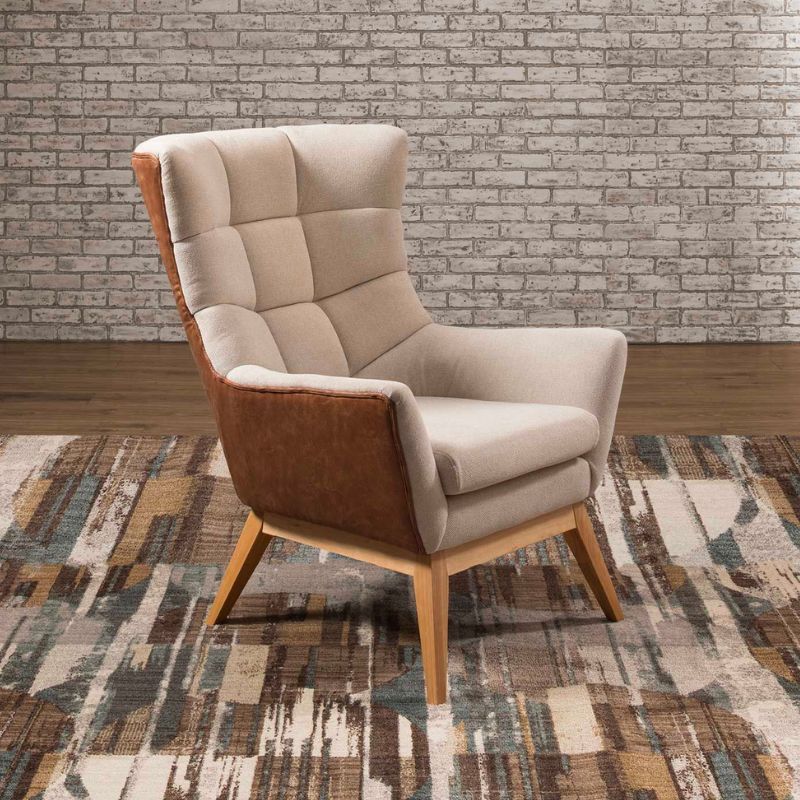 Burton High Back 2 Tone Accent Chair