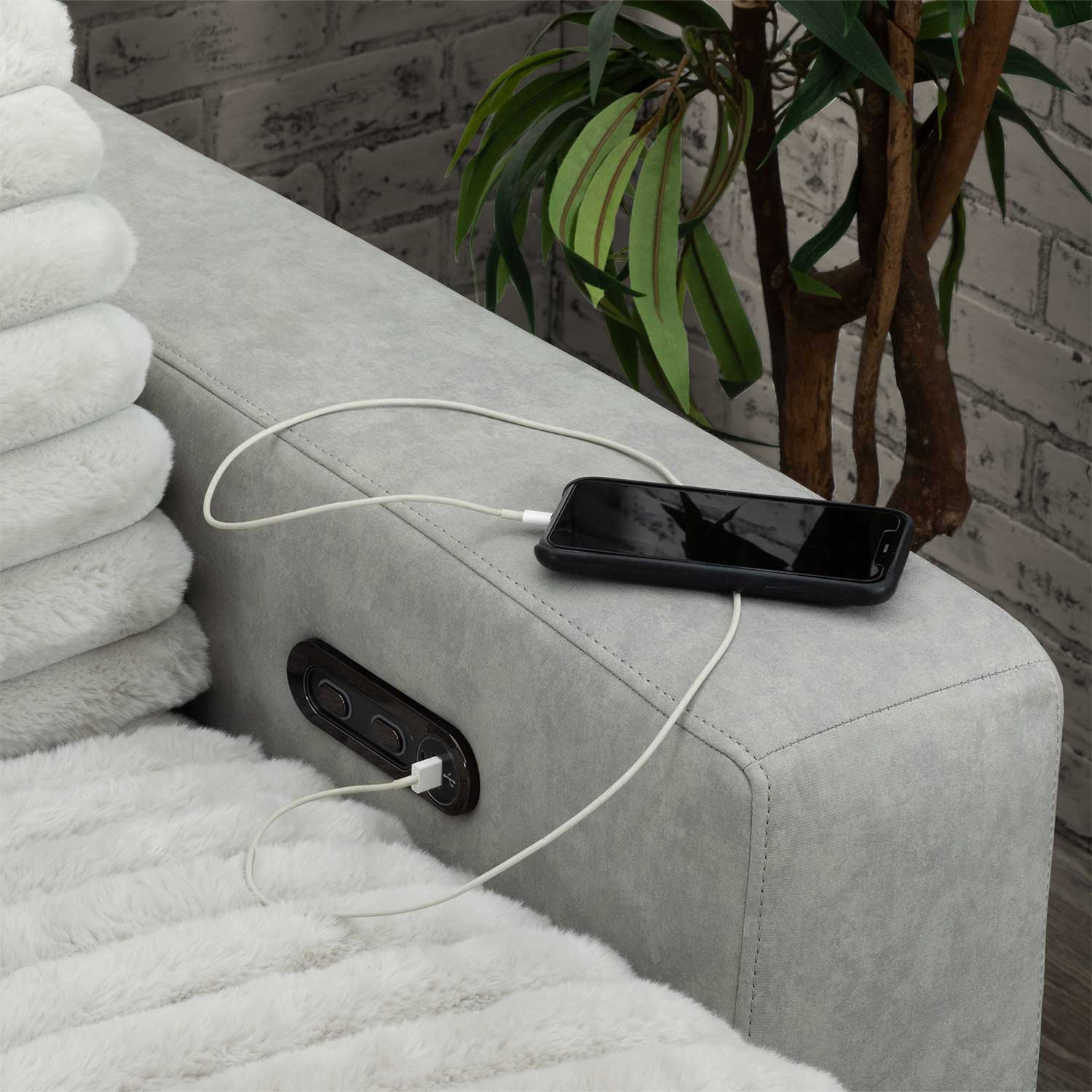Kimble 3PC Dual Power Reclining Sectional | 1E-8928-3PC | AFW.com